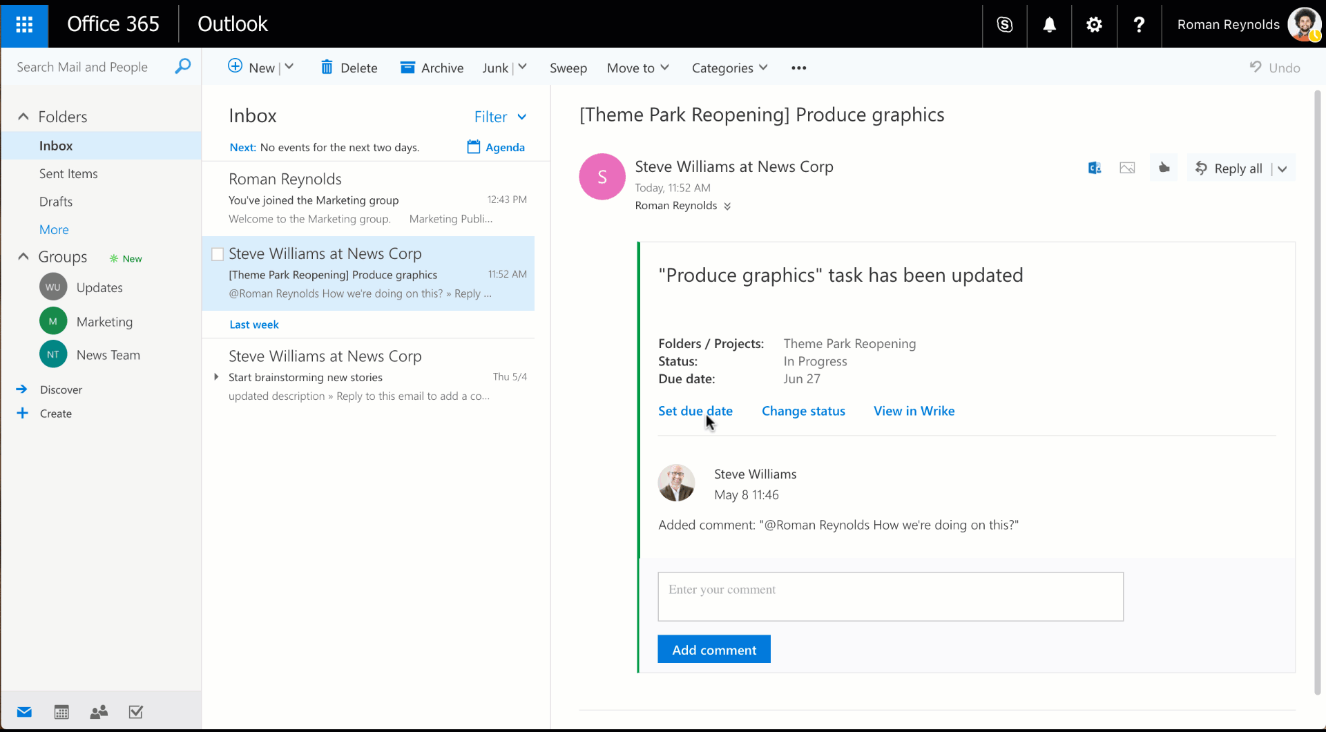 add a gif to outlook out of office