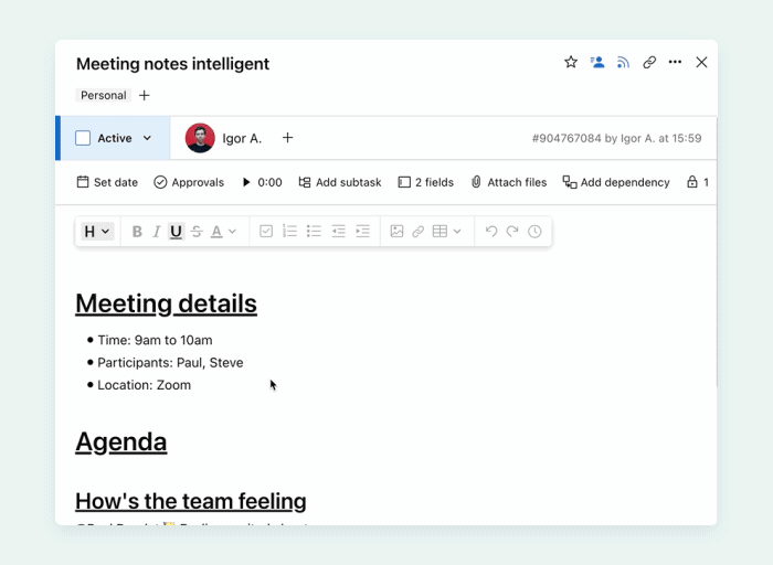 Building Actionable Futures With Wrike’s AI Subtask Creation for Meetings 3